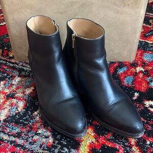 Nisolo Black Leather Ankle Booties